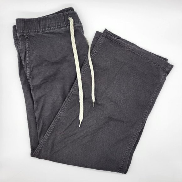 Vuori Women's Ripstop Wide Leg Cropped Drawstring Pants Size Large Gray DEFECT - Picture 1 of 12